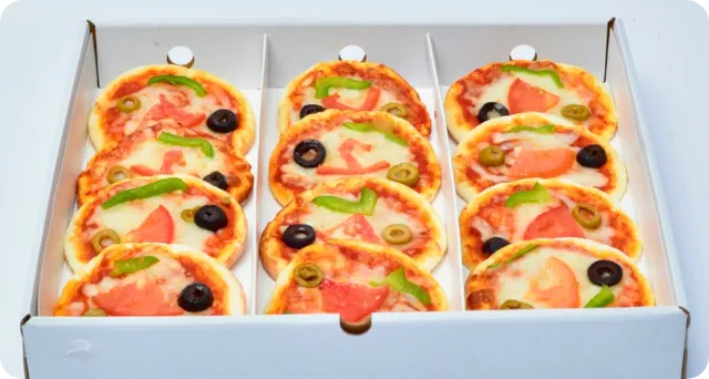 بوكس ميني بيتزا خضار من خلية سمسم الرياض